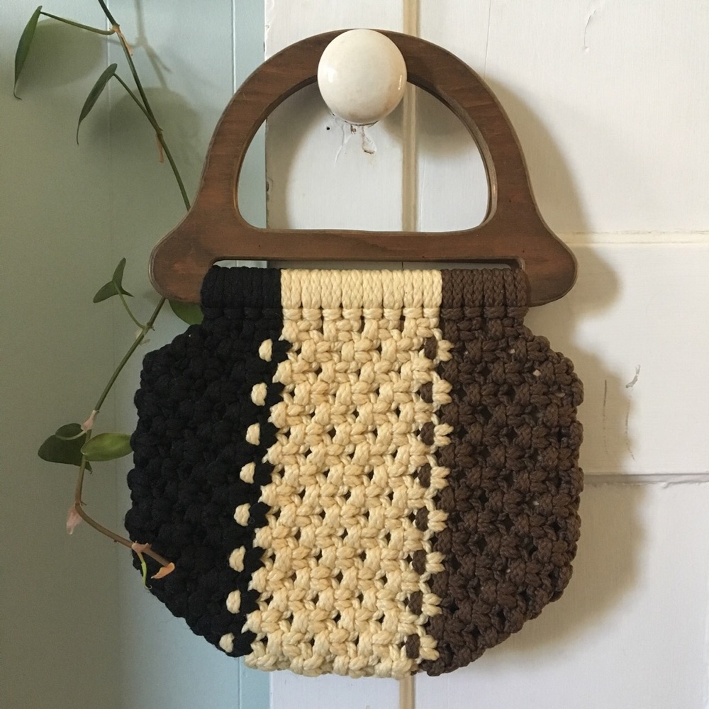 Vintage 70s Crochet Purse